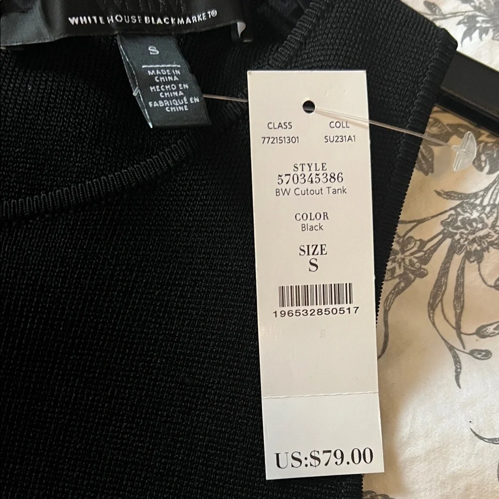 NWT White House Black Market Cutout Tank Size Small - Picture 2 of 4